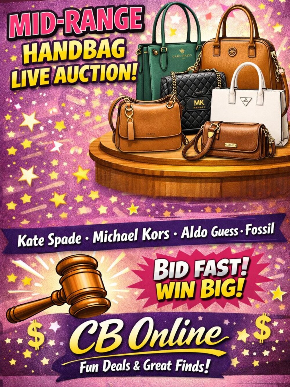 $60 Mid-Range Handbag Auction